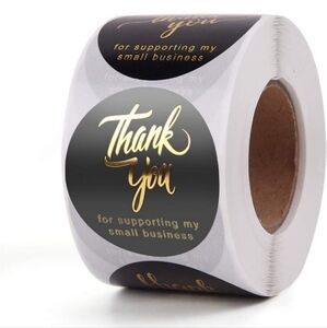 2" THANK YOU FOR SUPPORTING MY SMALL BUSINESS STICKERS•500 PK